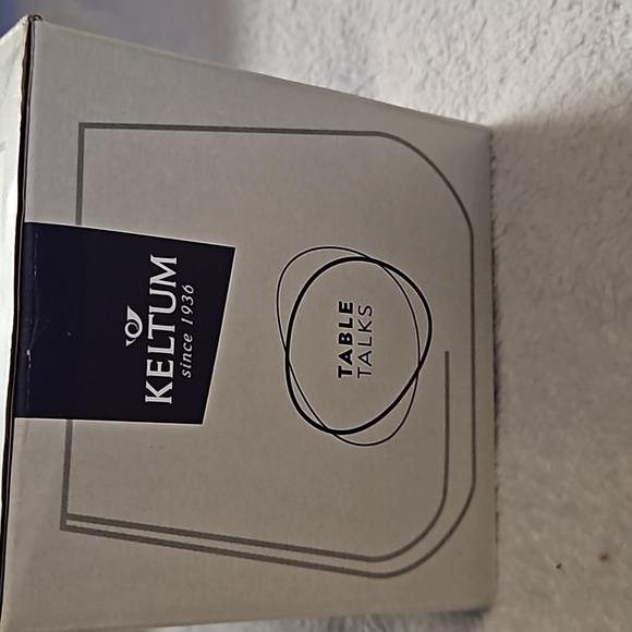 Keltum Table Talks Water Crystalline Glass 2-Piece Set Lead Free Dishwasher Safe - Picture 4 of 15